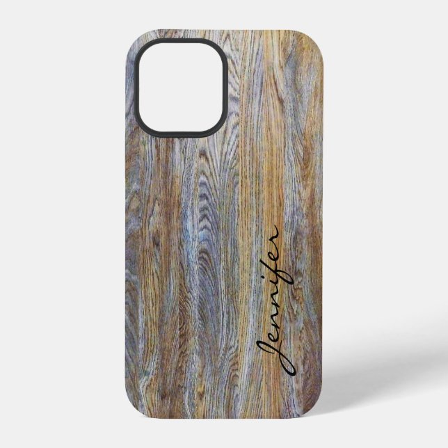 Funda Para iPhone Textura de Veta de Madera (Reverso )