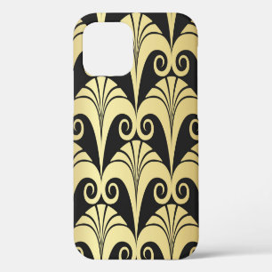 Funda Para iPhone 12 Textura del brillo dorado. Geomet dorado vintage a