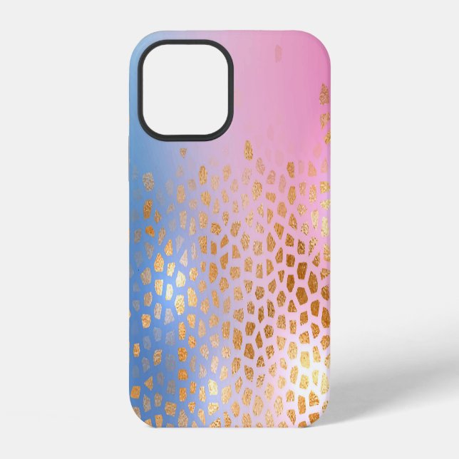 Funda Para iPhone Textura dorada: fondo abstracto gradiente (Reverso )