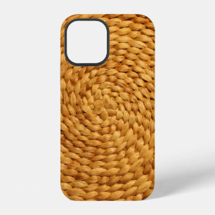 Funda Para iPhone 12 textura marrón de fondo de fibra tejida