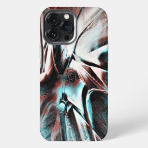 Funda Para iPhone 13 Pro Max textura marrón rojiza retorcida a azul pixelada ll