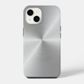 Funda Para iPhone 14 Textura Metalizado pulida circular brillante
