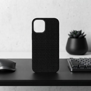 Funda Para iPhone 12 Mini Textura Micro Tech de Carbono Negro Sigiloso y Ele