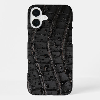 Funda Para iPhone 16 Plus Textura moderna de cuero crocante de taupe