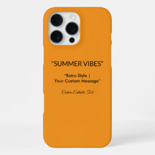 Funda Para iPhone 16 Pro Max Textura Naranja Retro – Arte de Vibraciones Verani