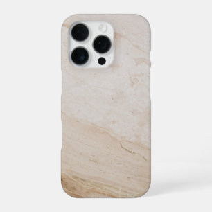 Funda Para iPhone 16 Pro Textura Natural de Travertino – Patrón de Piedra T