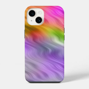 Funda Para iPhone 14 Textura ondulada de orquídea púrpura