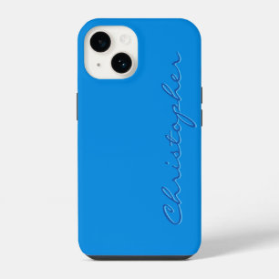 Funda Para iPhone 14 Textura radial azul personalizada 15
