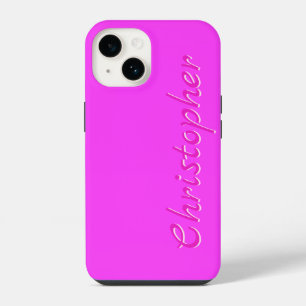 Funda Para iPhone 14 Textura radial rosa personalizada 15
