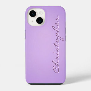 Funda Para iPhone 14 Textura radial violeta de luz personalizada 15