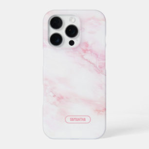 Funda Para iPhone 16 Pro Textura suave de mármol rosa
