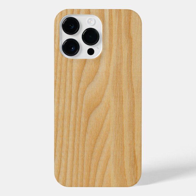 Funda Para iPhone texturas de tablero de madera clara (Reverso)