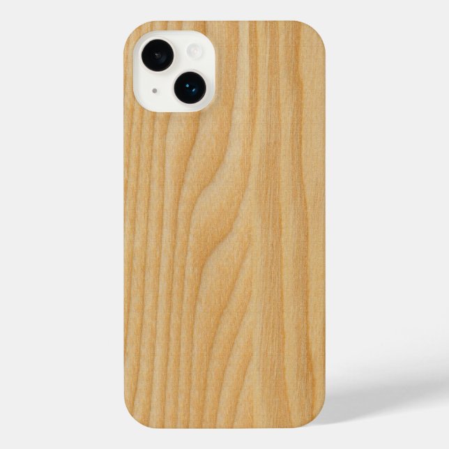 Funda Para iPhone texturas de tablero de madera clara (Reverso )