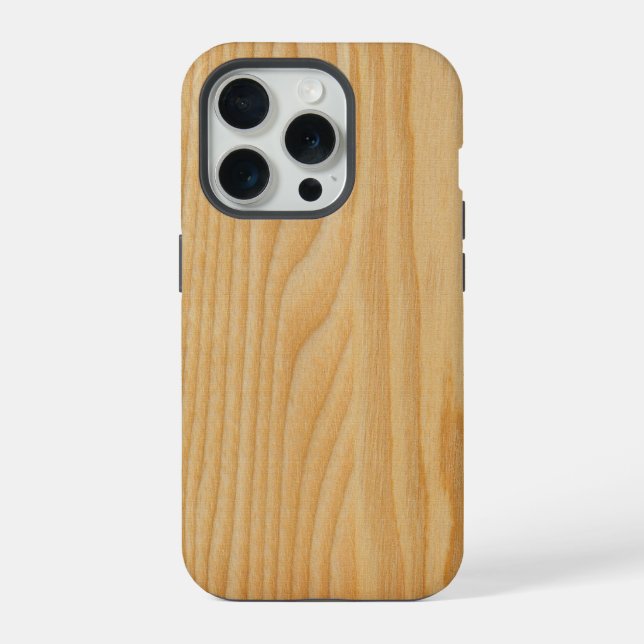 Funda Para iPhone texturas de tablero de madera clara (Reverso )