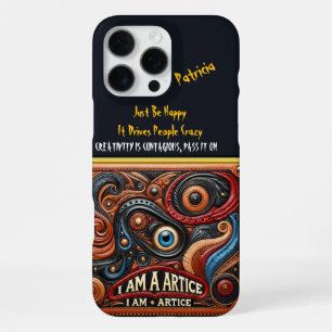 Funda Para iPhone 16 Pro Max Texturas Giratorias y Arte de Motivo de Ojo