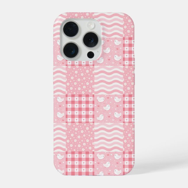 Funda Para iPhone Texturas Rosadas (Reverso )