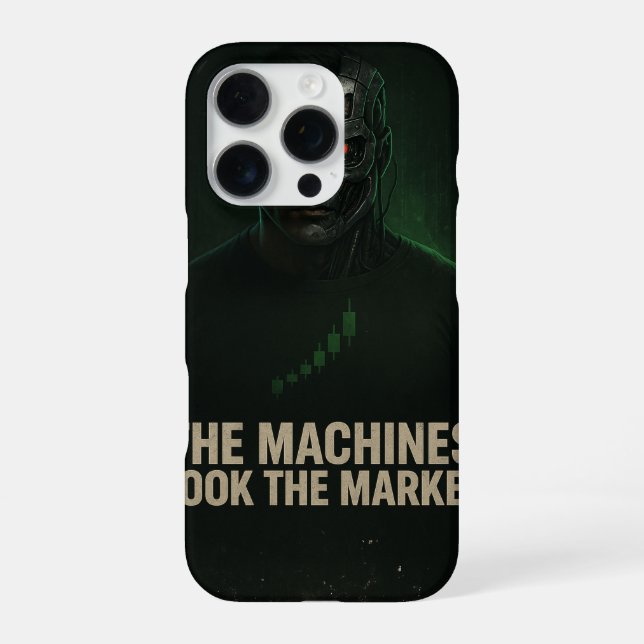 Funda Para iPhone The Machines Took The Market – Cyber Trader Poster (Reverso)