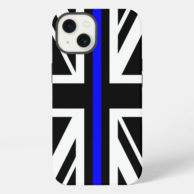 Funda Para iPhone Thin Blue Line Flag united kingdom police cop symb (Reverso )