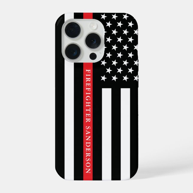 Funda Para iPhone Thin Red Line Fire Department Fireman Firefighter (Reverso )