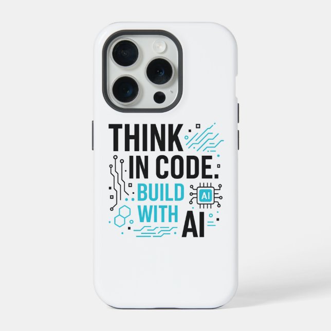 Funda Para iPhone Think Code Build AI Case | Tech Builder Cover (Reverso )