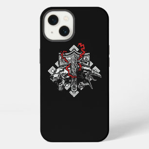 Thor Martillo Mjolnir Protección Runas Odín Cuervo