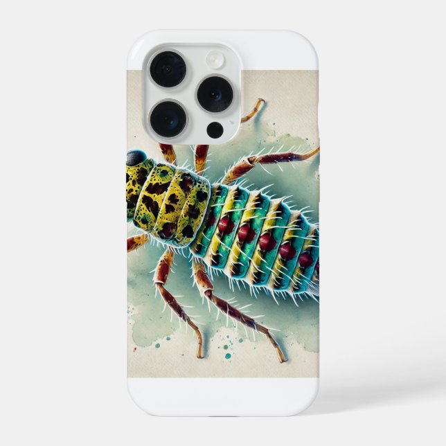 Funda Para iPhone Thrips Insect Top View 260624IREF103 - Watercolor (Reverso )