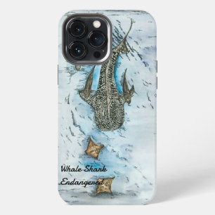 Funda Para iPhone 13 Pro Max Tiburón Ballena Pintado a Mano con Gracia