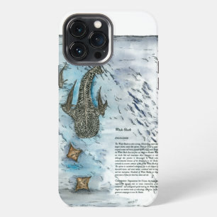 Funda Para iPhone 13 Pro Max Tiburón Ballena Pintado a Mano con Gracia