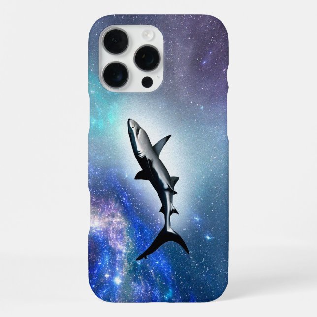 Funda Para iPhone Tiburón espacial (Reverso )