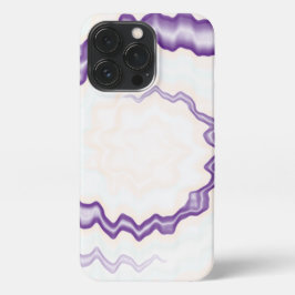Funda Para iPhone 13 Pro Tie dyed groovy funky retro giratorio morado blanc