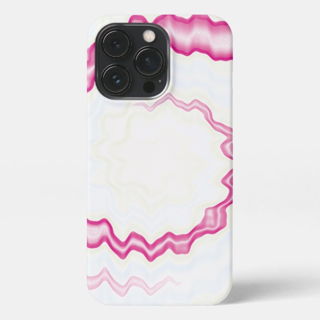 Funda Para iPhone Tie dyed groovy funky retro giratorio rosado calie (Reverso)