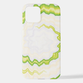 Funda Para iPhone 12 Tie dyed groovy funky retro giratorio verde blanco