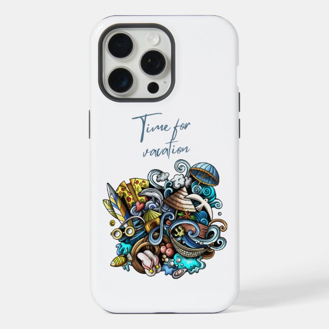 Funda Para iPhone tiempo de vacaciones (Reverso )