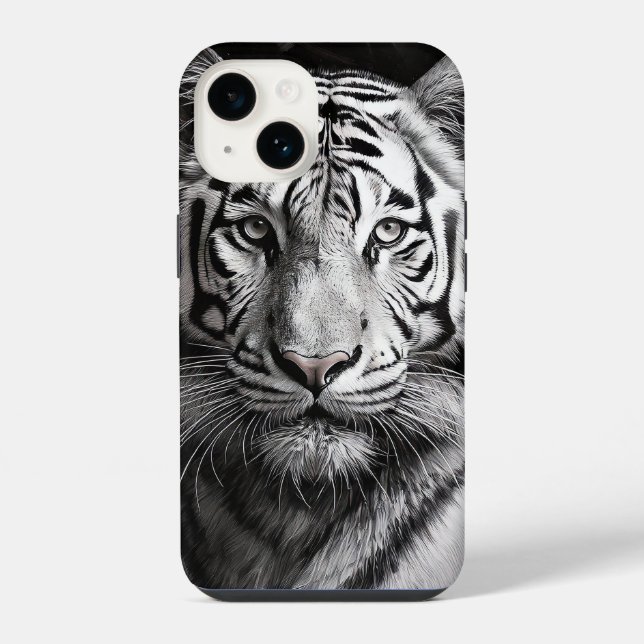 Funda Para iPhone Tigre Blanco Carbón (Reverso )