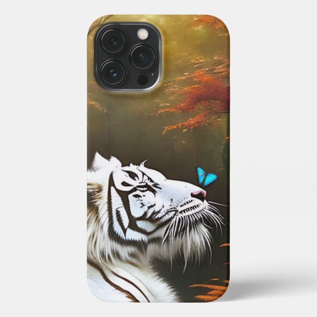 Funda Para iPhone Tigre blanco esos momentos amorosos, estuche para  (Reverso )