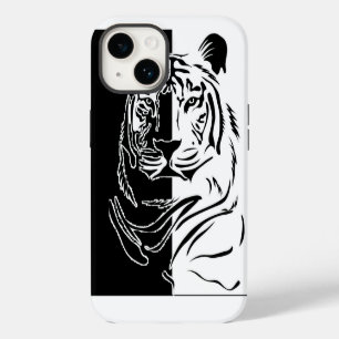 Funda Para iPhone 14 Tigre Blanco Negro