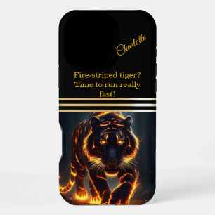 Funda Para iPhone 16 Pro Max Tigre con Radiante Fuego