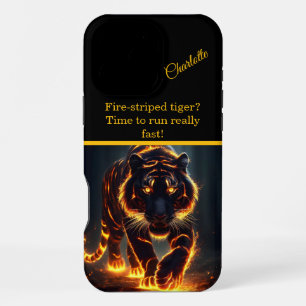 Funda Para iPhone 16 Pro Max Tigre con Radiante Fuego
