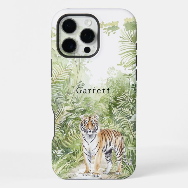 Funda Para iPhone Tigre de la selva (Reverso )