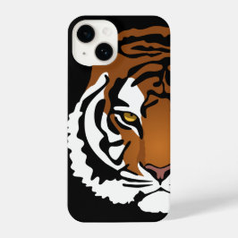Funda Para iPhone 14 Tigre, gato salvaje en negro