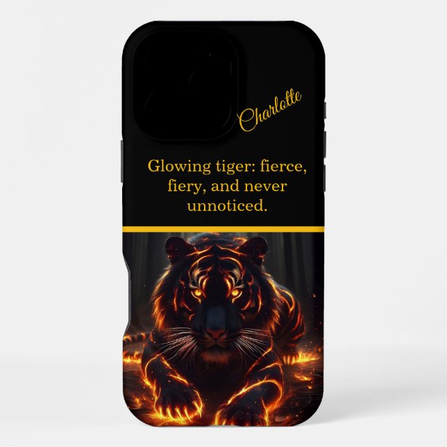 Funda Para iPhone Tigre merodeando en las sombras (Reverso )