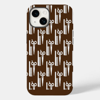 Funda Para iPhone 14 Tijeras de fondo marrón de estilo peinado Guay