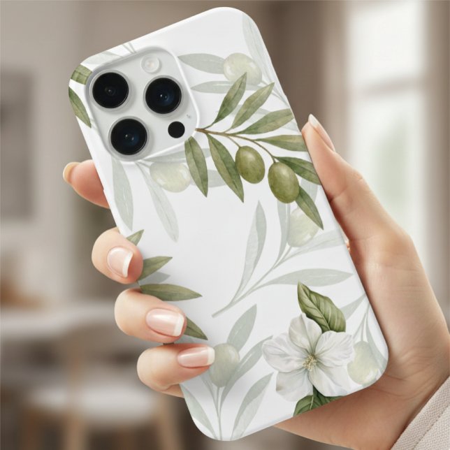 Funda Para iPhone Timeless Sage Olivo Acuarela Chic  (Subido por el creador)