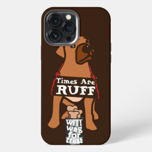 Funda Para iPhone 13 Pro Max Times Are Ruff cachorro marrón Rhodesian Ridgeback