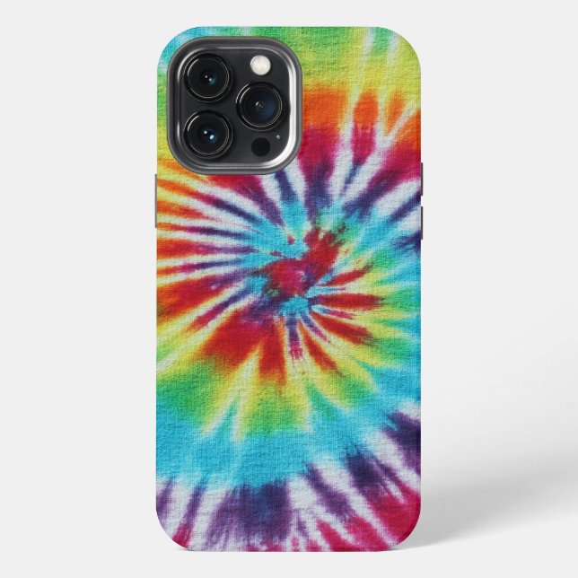Funda Para iPhone Tinte de espiral de arcoíris (Reverso )