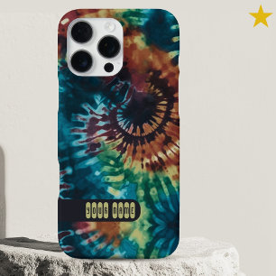 Funda Para iPhone 16 Pro Max Tinte de Nudo de Color Psicodélico Nombre Personal