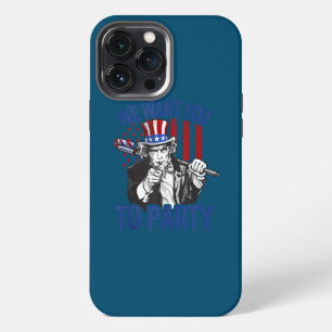 Funda Para iPhone 13 Pro Max Tío Sam Fuegos Artificiales 4 de Julio Hombres Ame