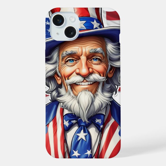Funda Para iPhone Tío Sam USA (Reverso )