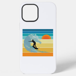 Funda Para iPhone 12 Pro Max Tipo Surfista Atardecer Vintage