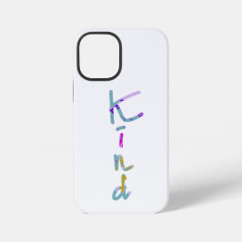 Funda Para iPhone 12 Mini Tipografía artística KIND colorida e inspiradora